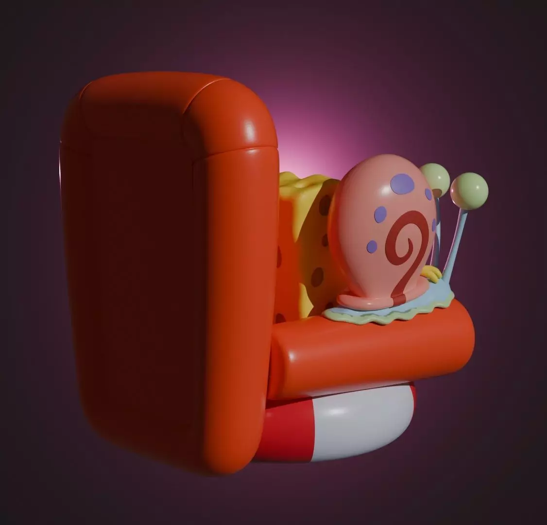SPONGEBOB AND GARY 3D print model_7