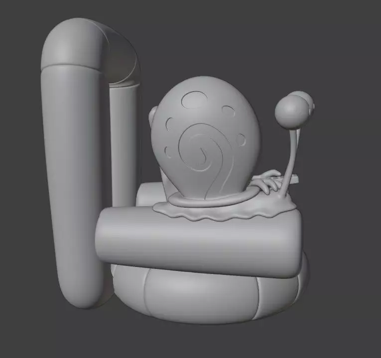 SPONGEBOB AND GARY 3D print model_15