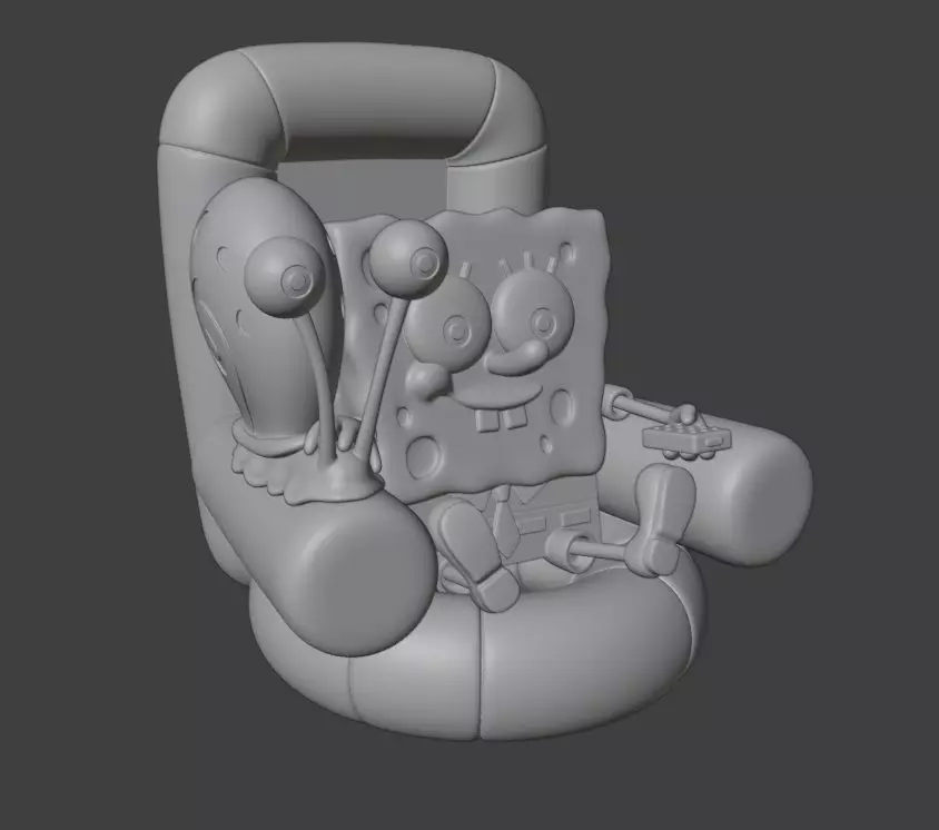SPONGEBOB AND GARY 3D print model_13