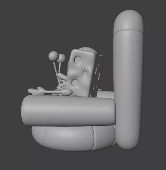 SPONGEBOB AND GARY 3D print model_14