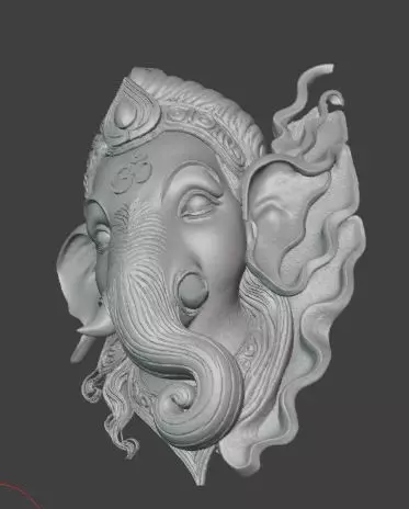 Lord Ganesha Face 3D Printable Wall Art and Sculpture 3D print model_1