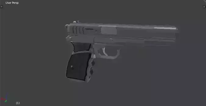 Browning Hi- Power Mk III 9mm Low Poly Pistola Low-poly 3D model