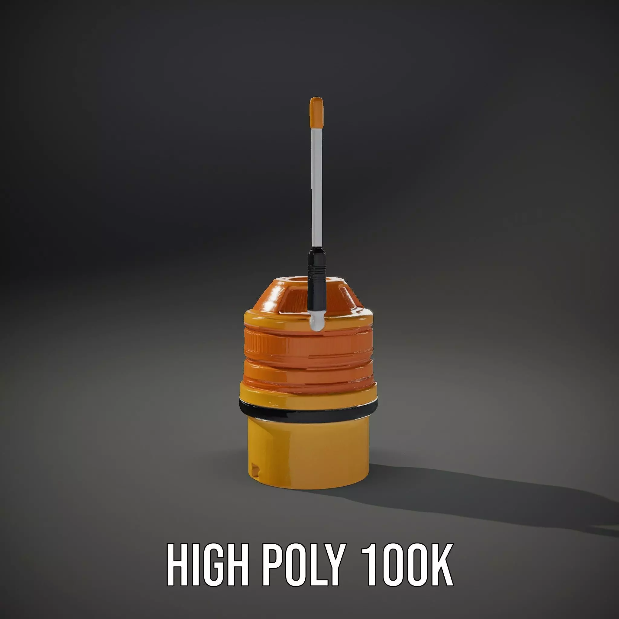 Industrial Warning Light with Antenna model pack Low-poly 3D model_9