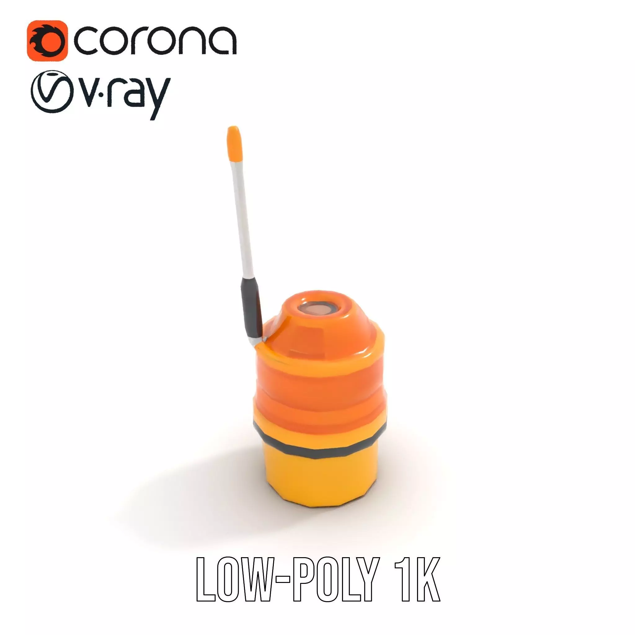 Industrial Warning Light with Antenna model pack Low-poly 3D model_10