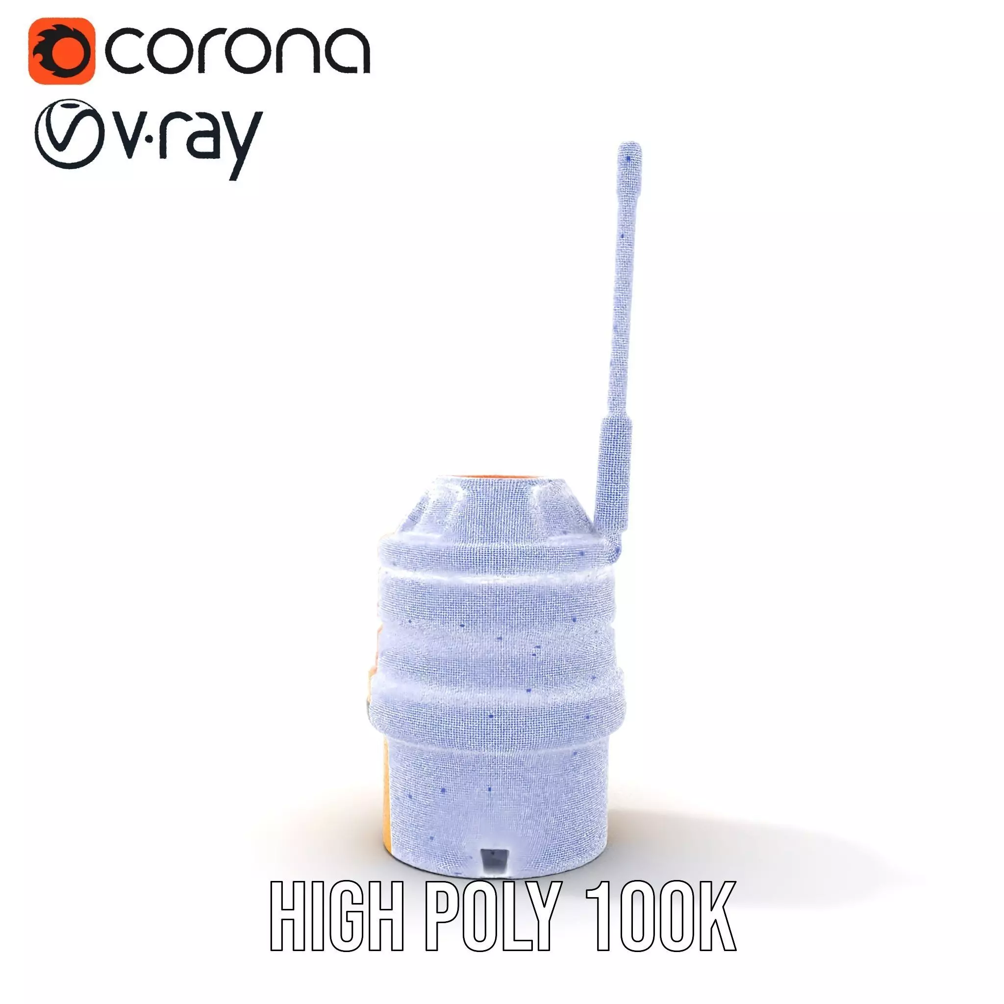 Industrial Warning Light with Antenna model pack Low-poly 3D model_34