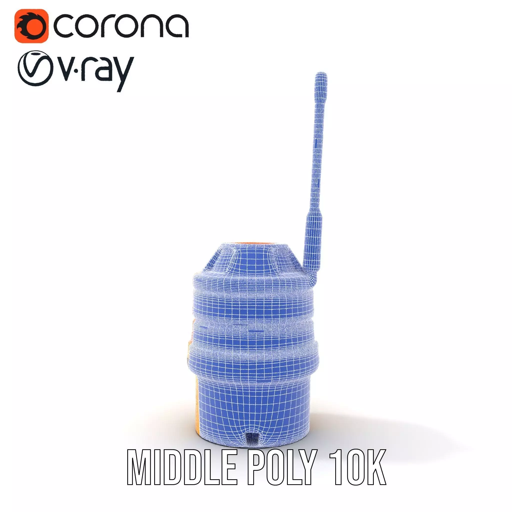 Industrial Warning Light with Antenna model pack Low-poly 3D model_25