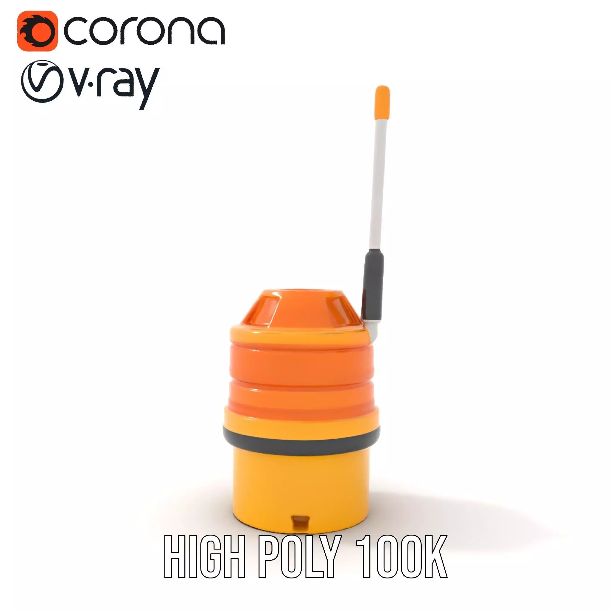 Industrial Warning Light with Antenna model pack Low-poly 3D model_18