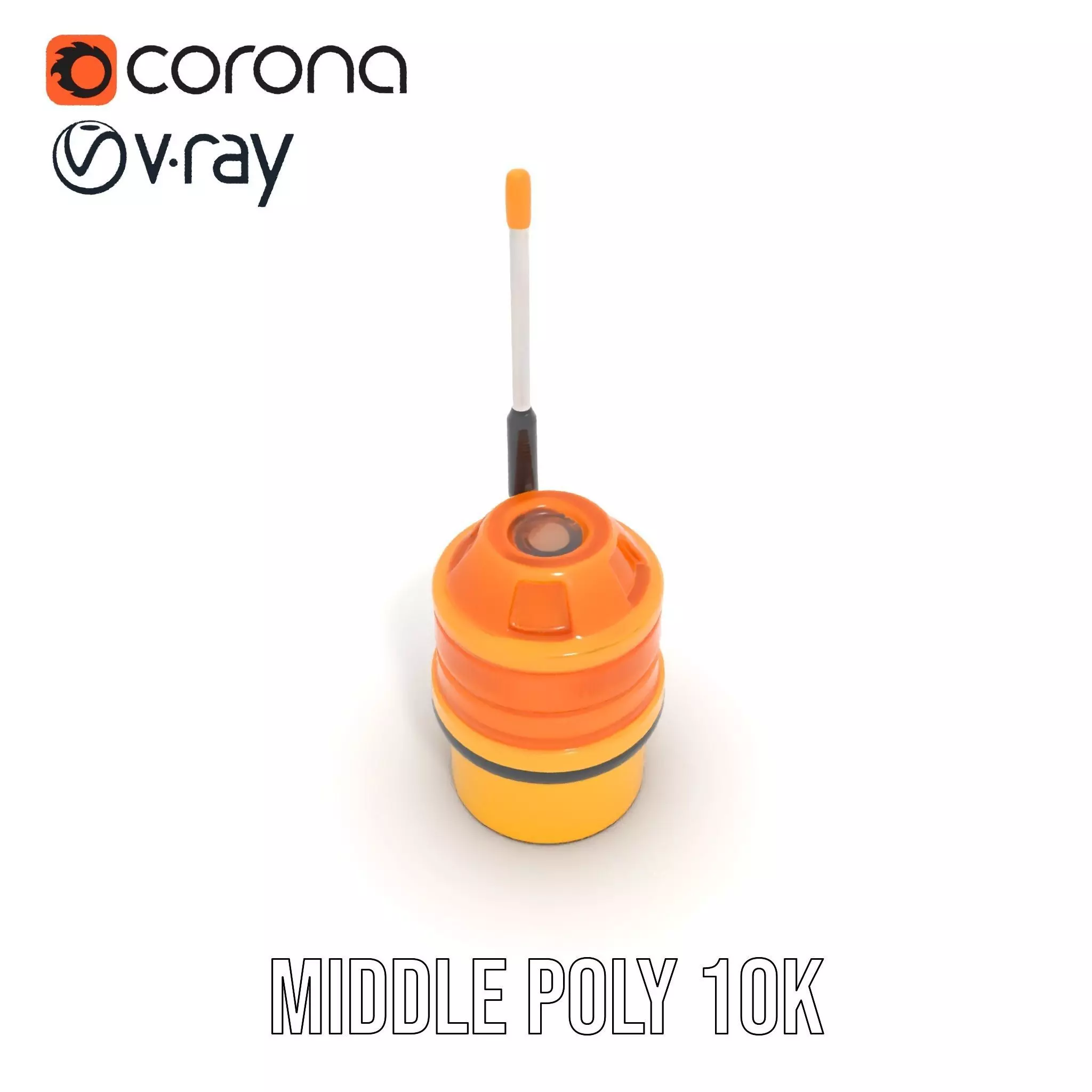 Industrial Warning Light with Antenna model pack Low-poly 3D model_22