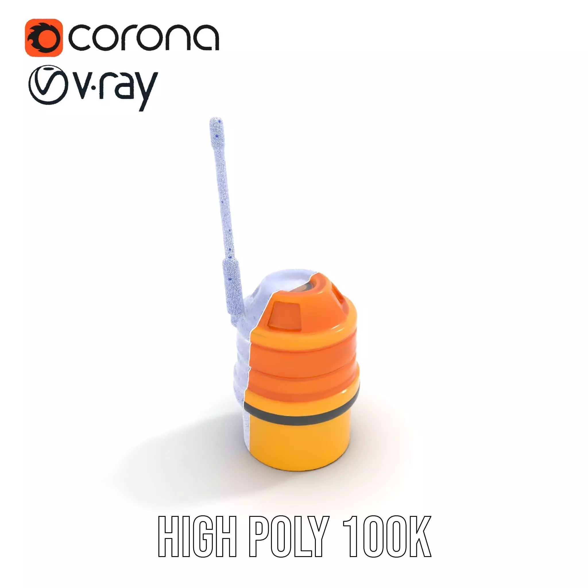 Industrial Warning Light with Antenna model pack Low-poly 3D model_21