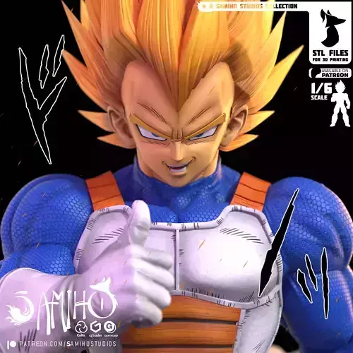 Samiho Studios - Super Vegeta - STLs ready for printing