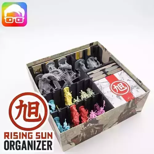 Rising Sun board game organizer by ammedia3d 3D print model