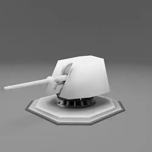 76 mm Naval Gun - Leonardo Oto Melara - Articulated Model 3D print model