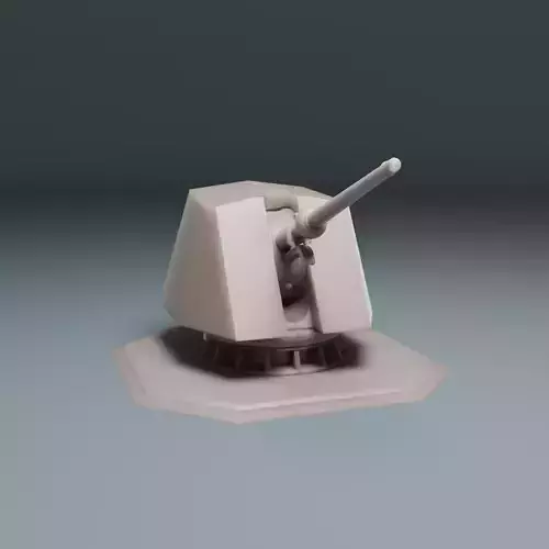 76 mm Naval Gun - Leonardo Oto Melara - Articulated Model