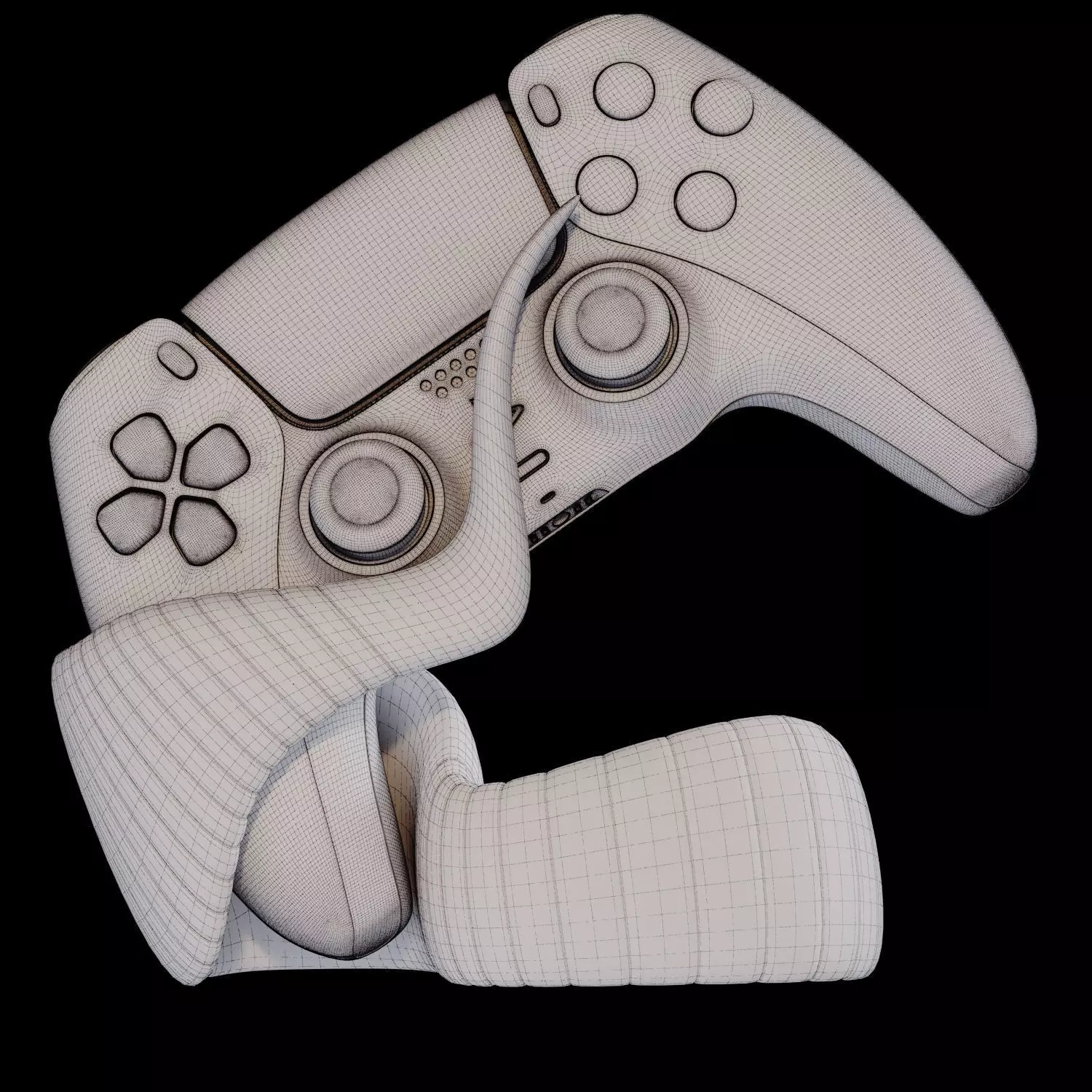 GameGrip 01 3D Printable Controller Stand 3D print model_16