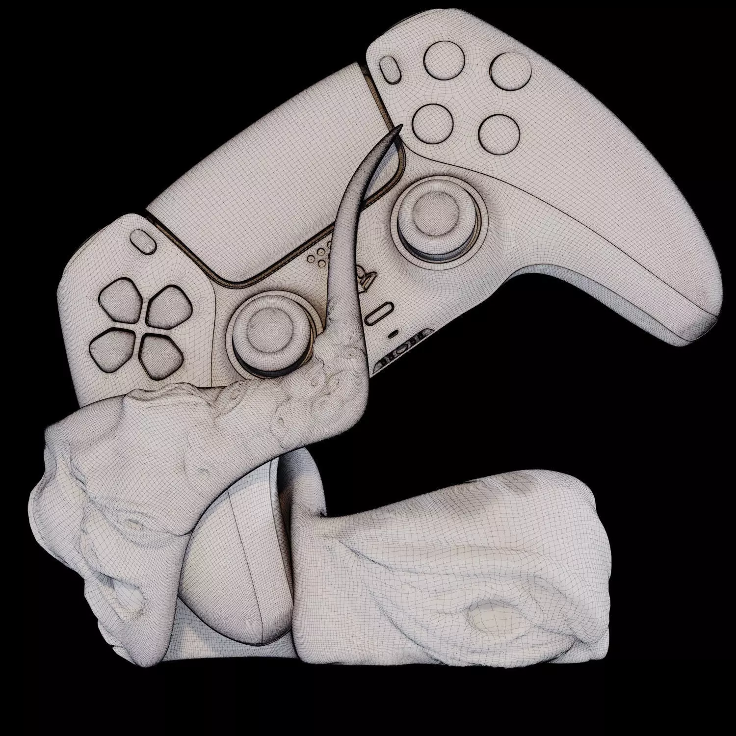 GameGrip 01 3D Printable Controller Stand 3D print model_4