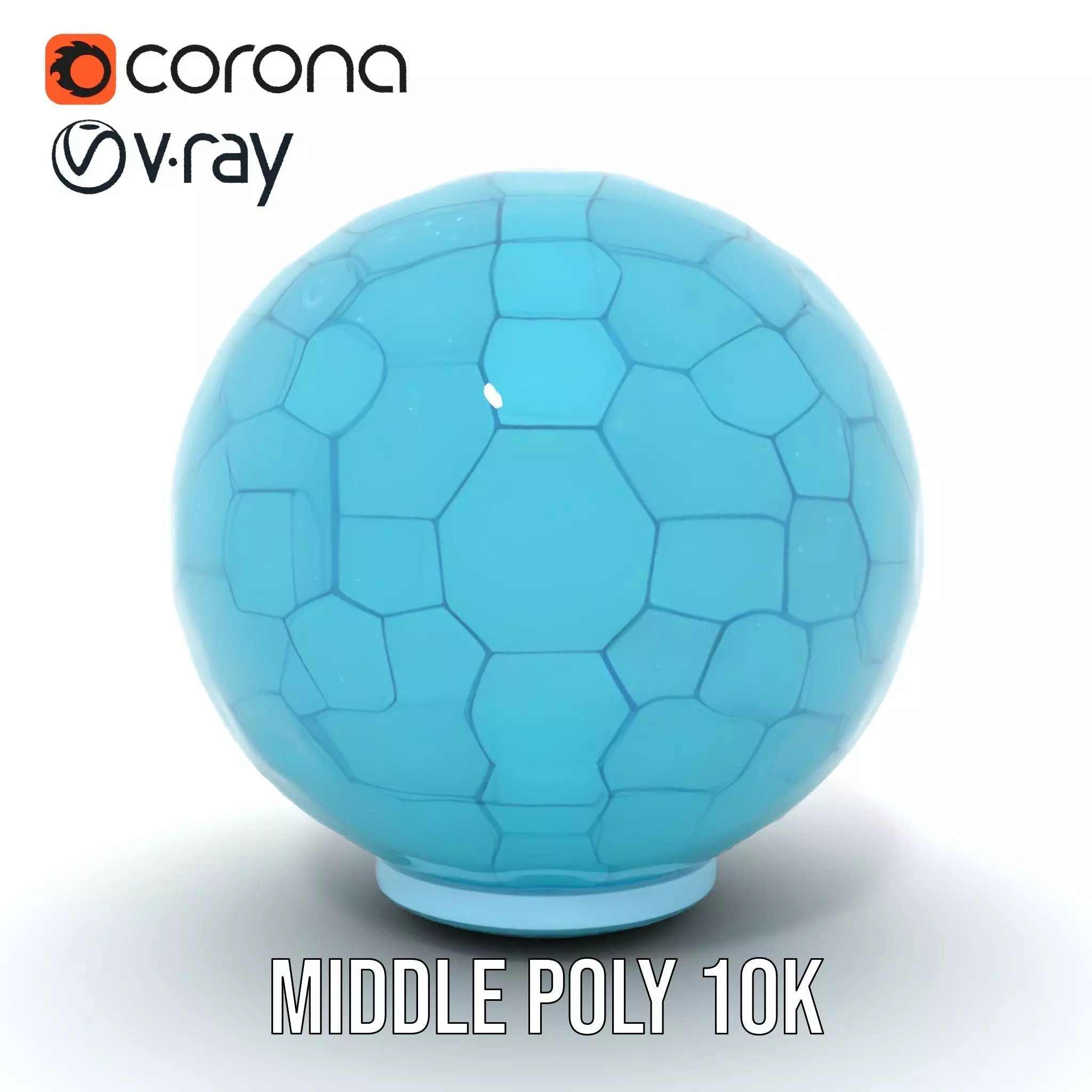 Futuristic Geometric Sphere Model Pack with Neon Glow Low-poly 3D model_16