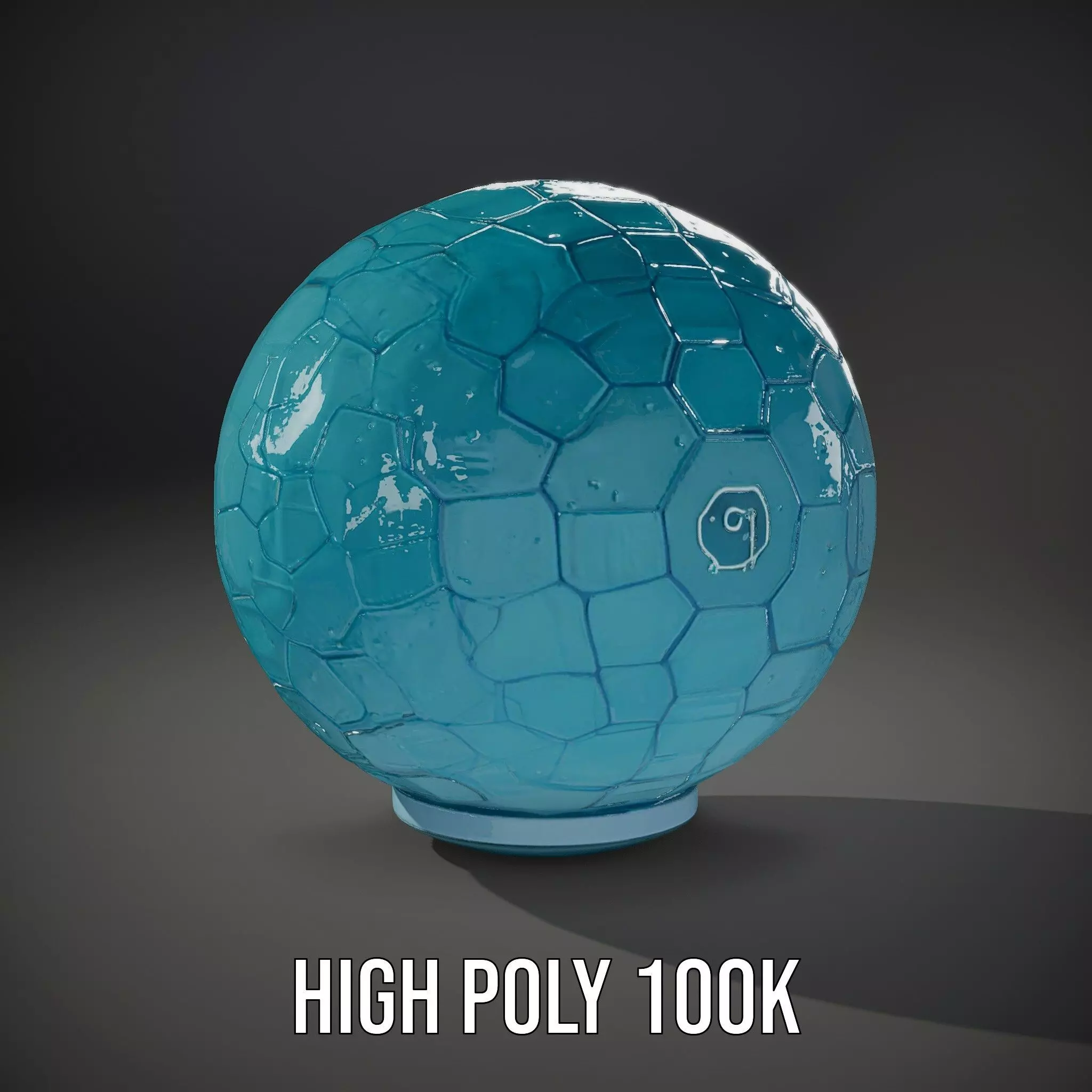 Futuristic Geometric Sphere Model Pack with Neon Glow Low-poly 3D model_11