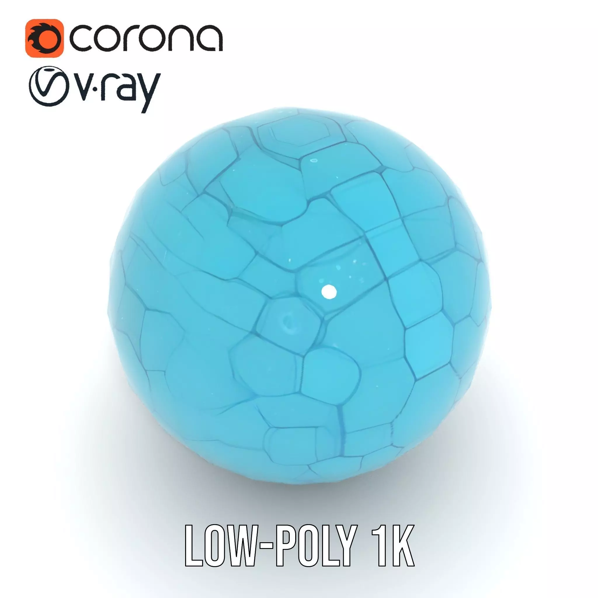 Futuristic Geometric Sphere Model Pack with Neon Glow Low-poly 3D model_23