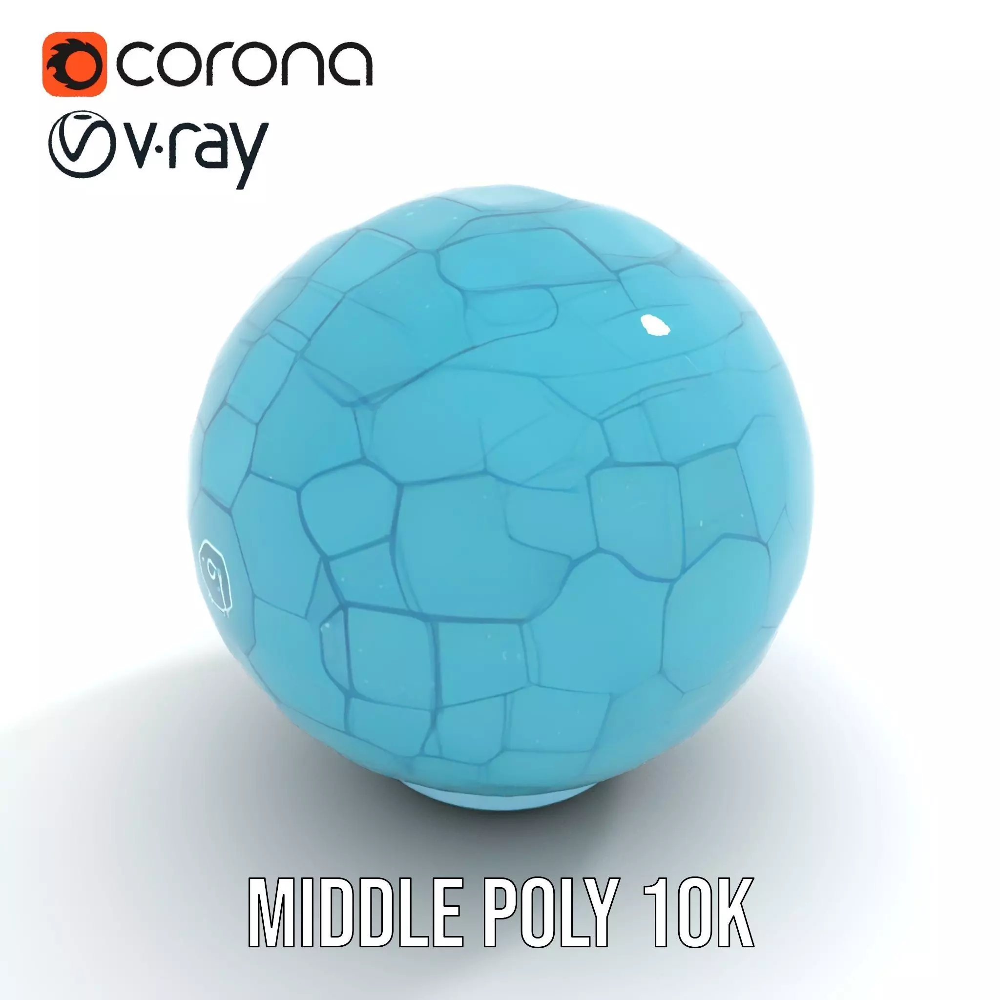 Futuristic Geometric Sphere Model Pack with Neon Glow Low-poly 3D model_6