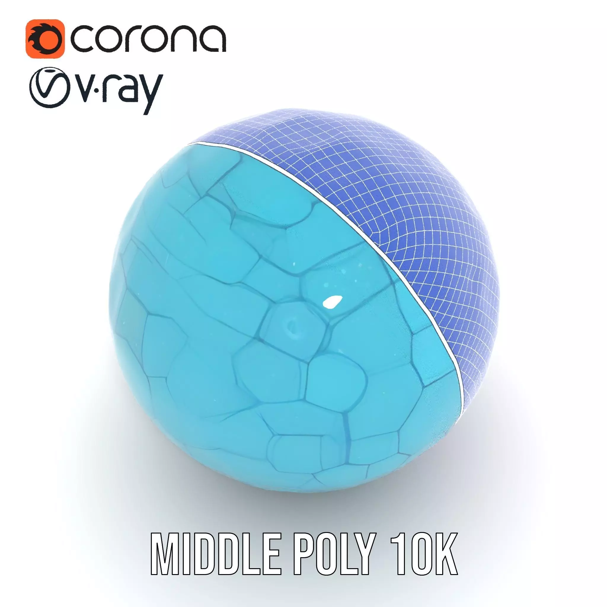 Futuristic Geometric Sphere Model Pack with Neon Glow Low-poly 3D model_22