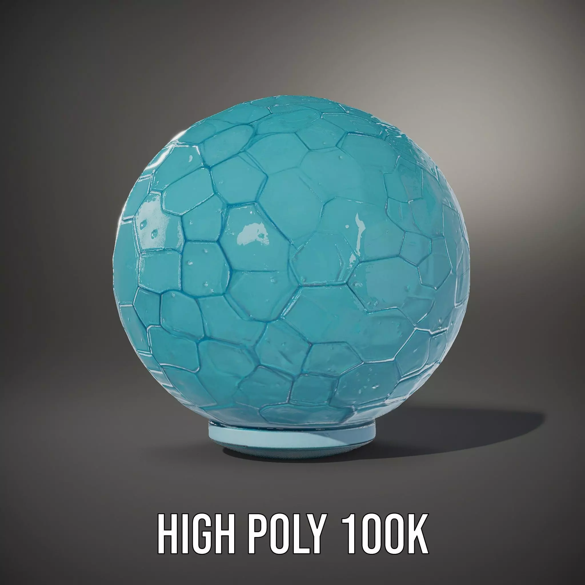 Futuristic Geometric Sphere Model Pack with Neon Glow Low-poly 3D model_9