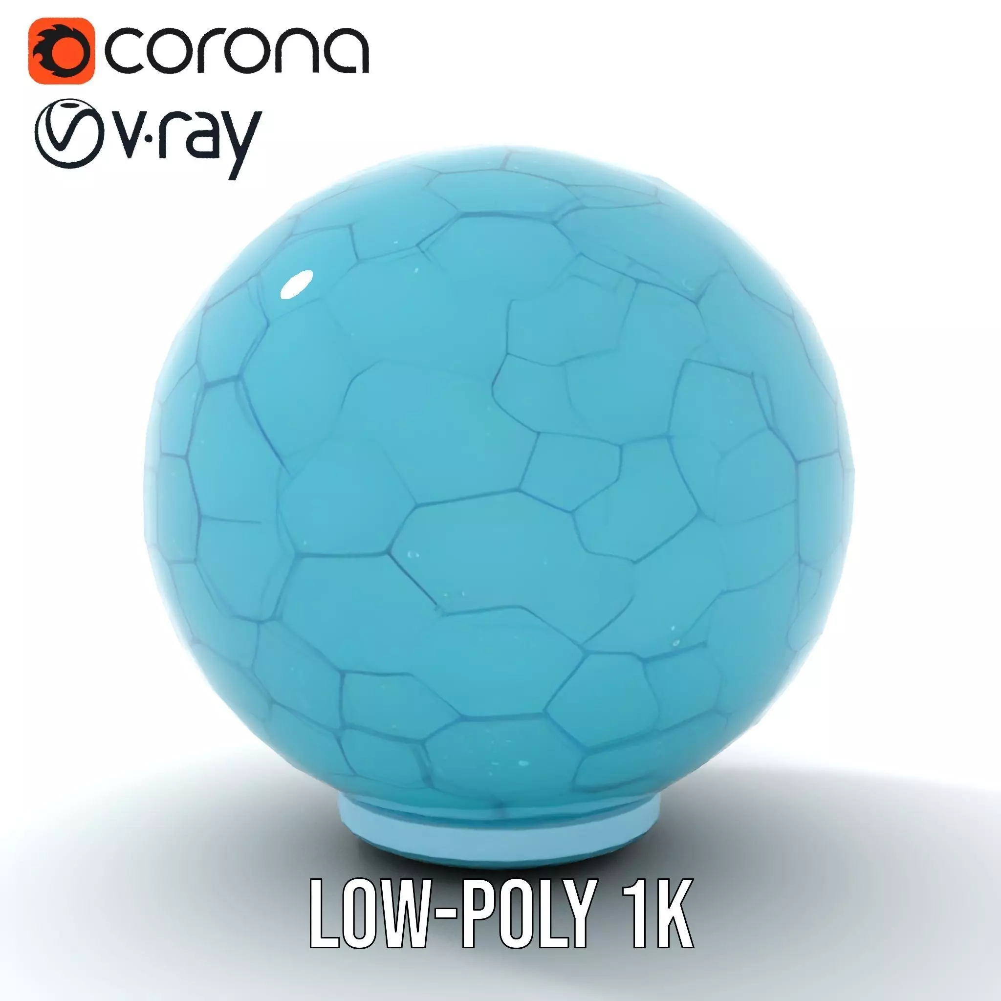 Futuristic Geometric Sphere Model Pack with Neon Glow Low-poly 3D model_8