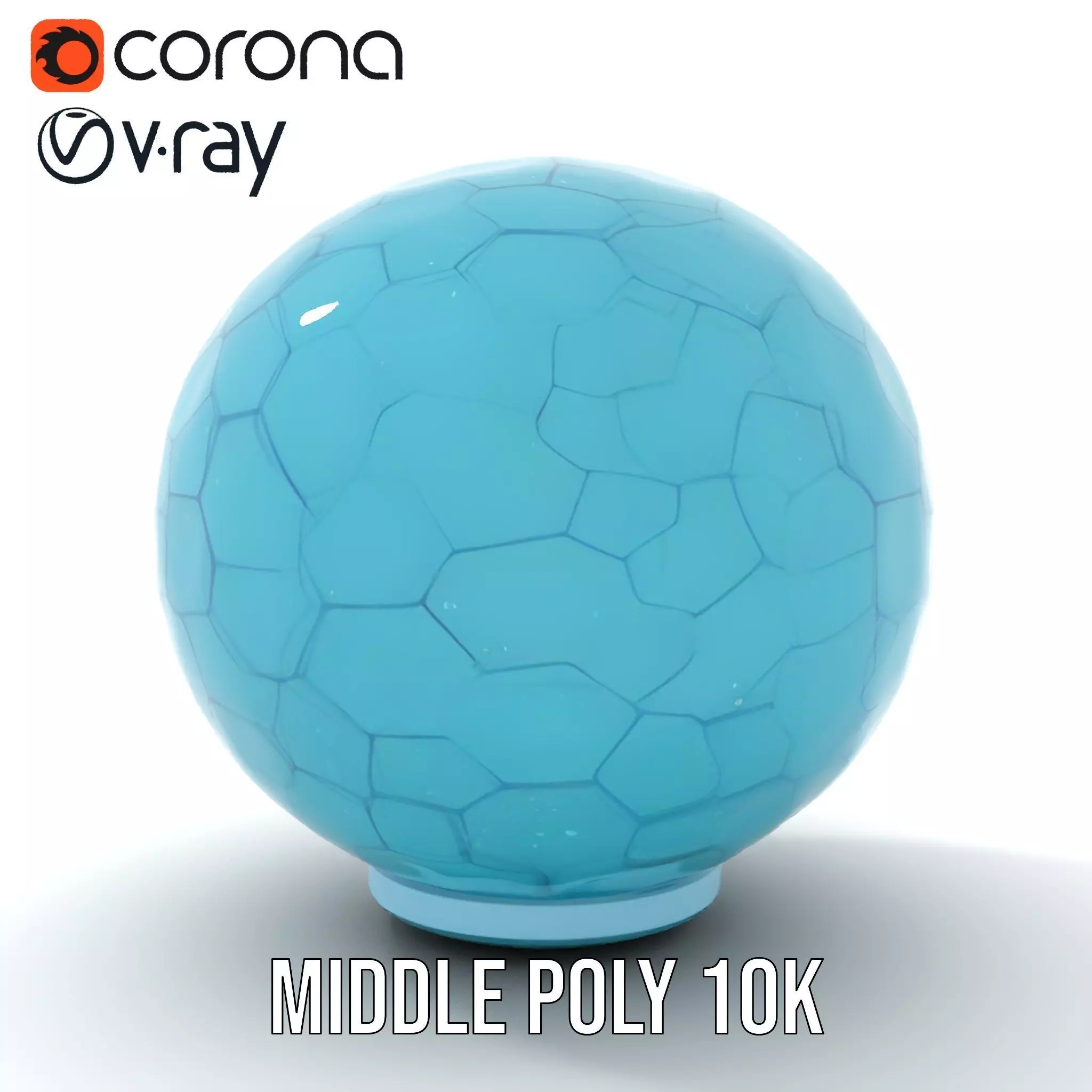 Futuristic Geometric Sphere Model Pack with Neon Glow Low-poly 3D model_12