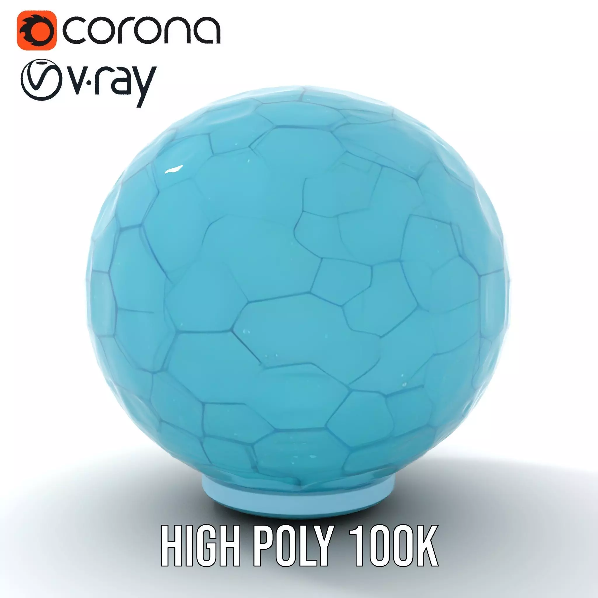 Futuristic Geometric Sphere Model Pack with Neon Glow Low-poly 3D model_18