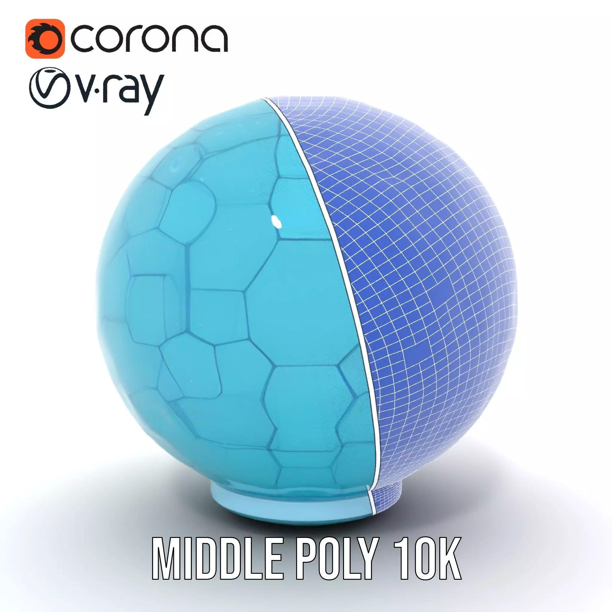 Futuristic Geometric Sphere Model Pack with Neon Glow Low-poly 3D model_28
