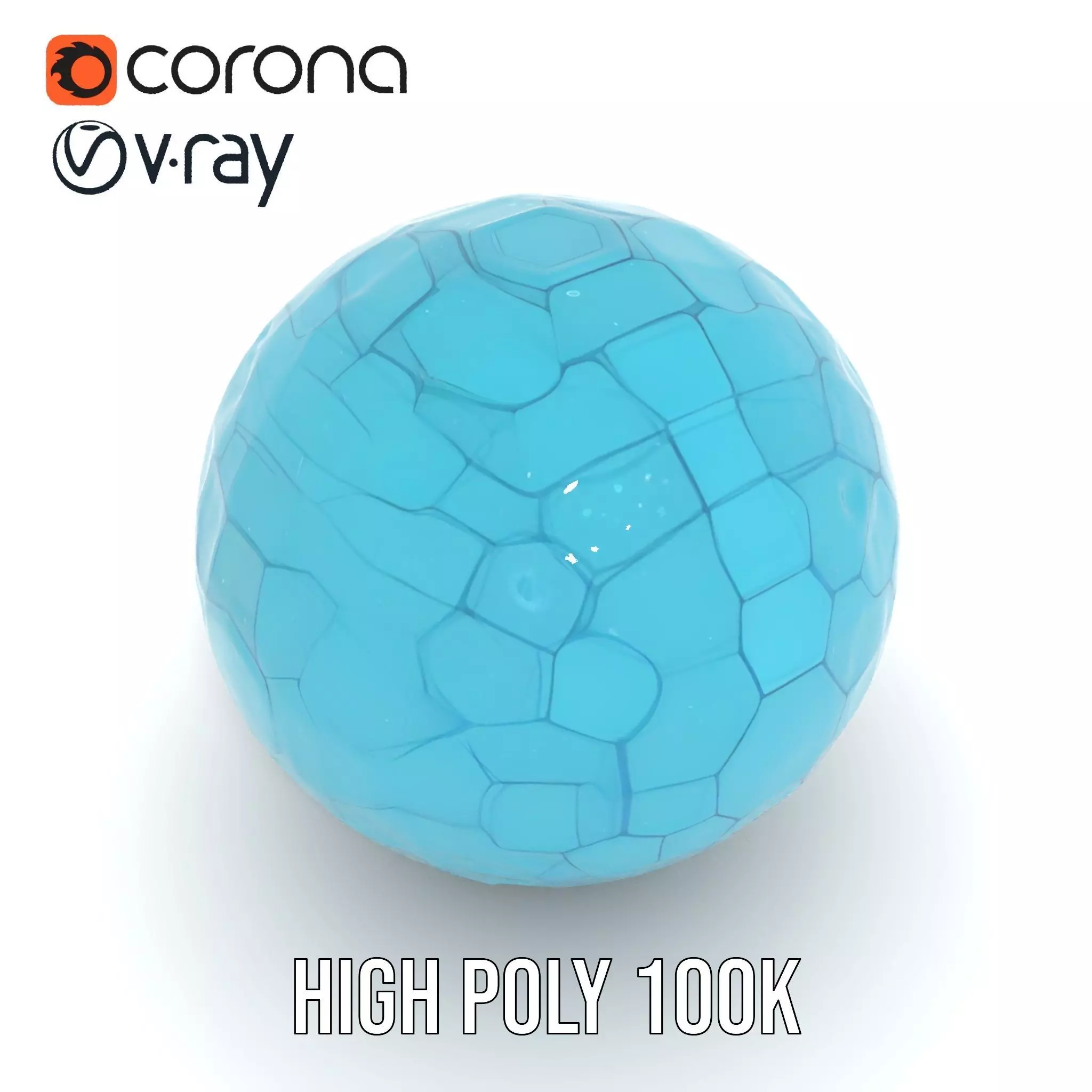 Futuristic Geometric Sphere Model Pack with Neon Glow Low-poly 3D model_21