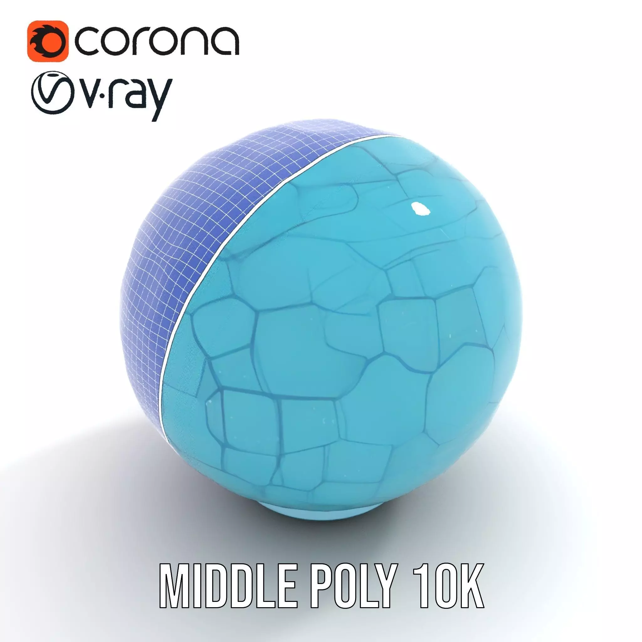 Futuristic Geometric Sphere Model Pack with Neon Glow Low-poly 3D model_25