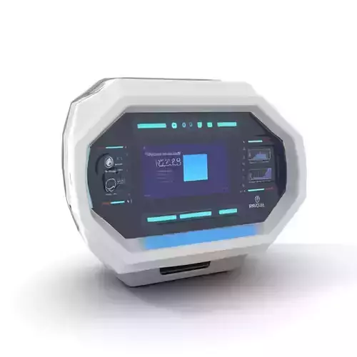 Futuristic Control Panel model pack with interactive display Low-poly 3D model