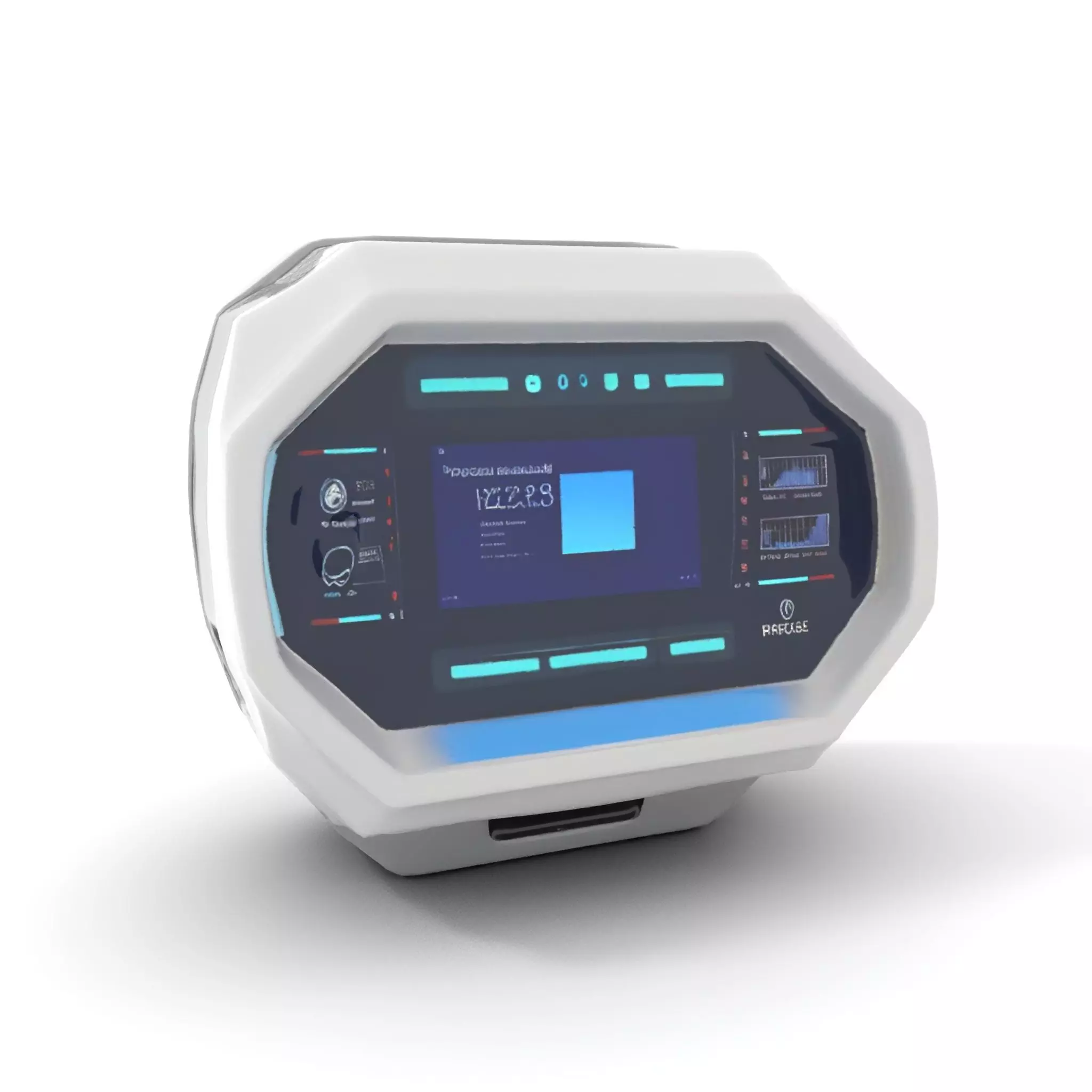 Futuristic Control Panel model pack with interactive display Low-poly 3D model_7