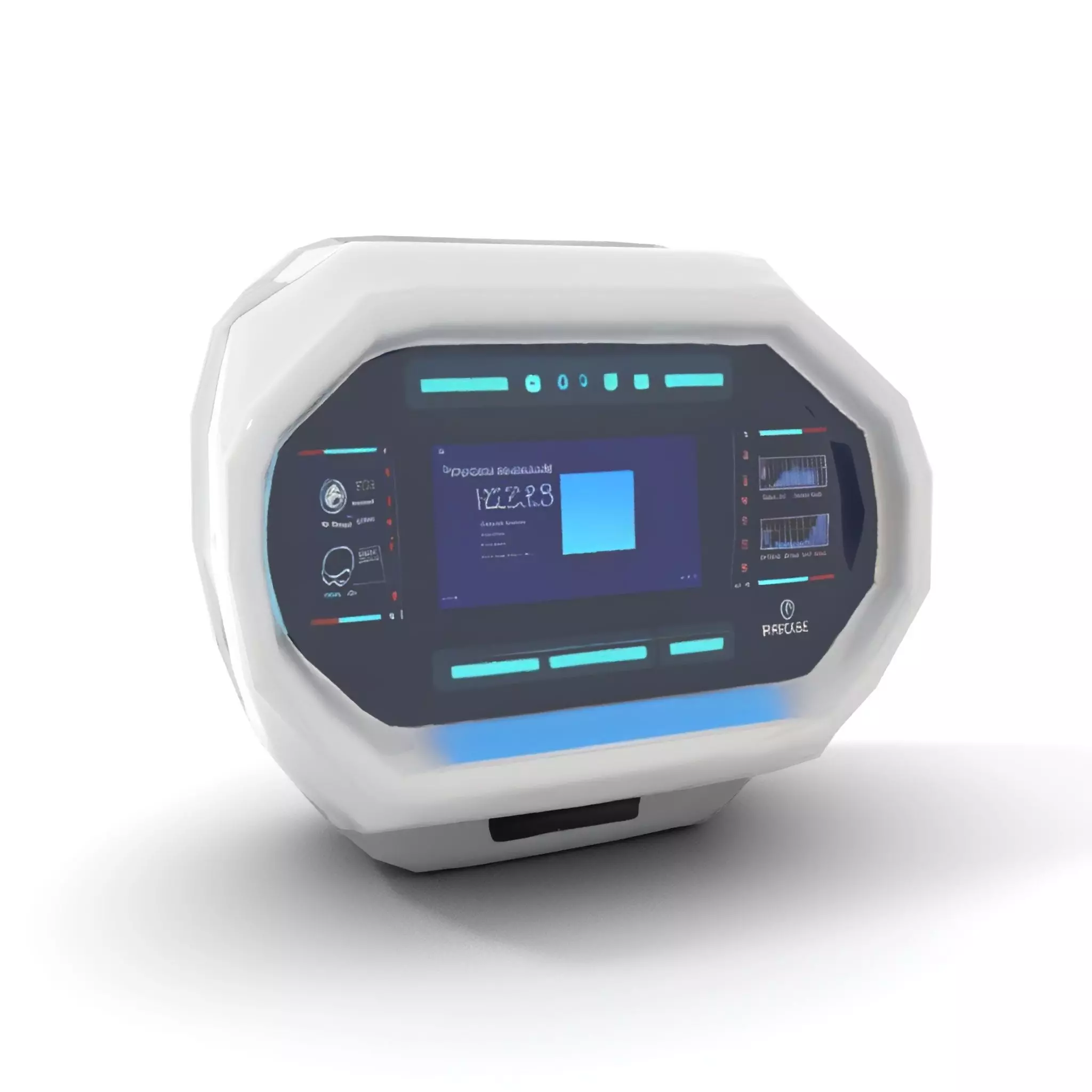 Futuristic Control Panel model pack with interactive display Low-poly 3D model_18