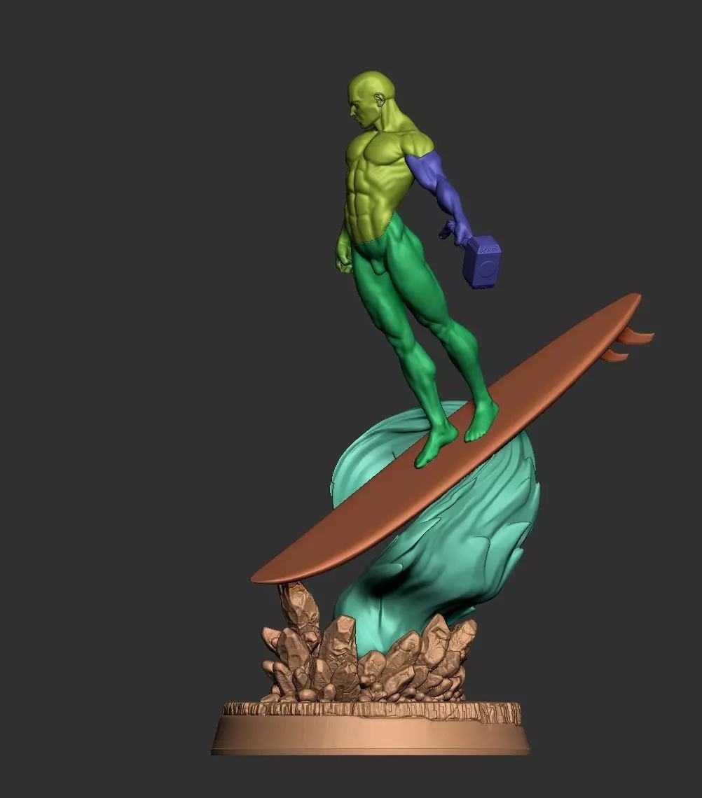 OLD HULK VS SILVER SURFER DIORAMA BY CREATIVE GEEK MB 3D print model_9