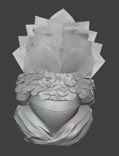 Bali Style Low Poly Lord Ganesha 3D print model_4