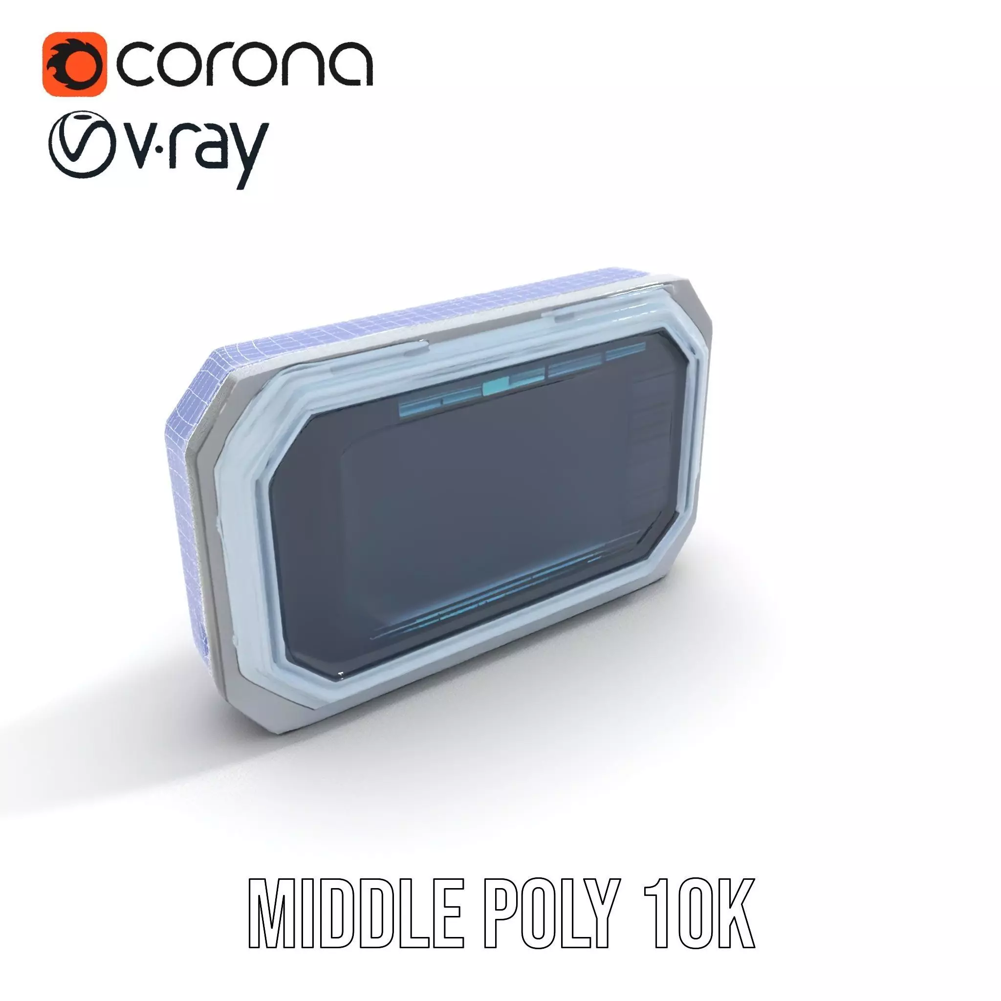 Futuristic Control Panel Display Model Pack Low-poly 3D model_12