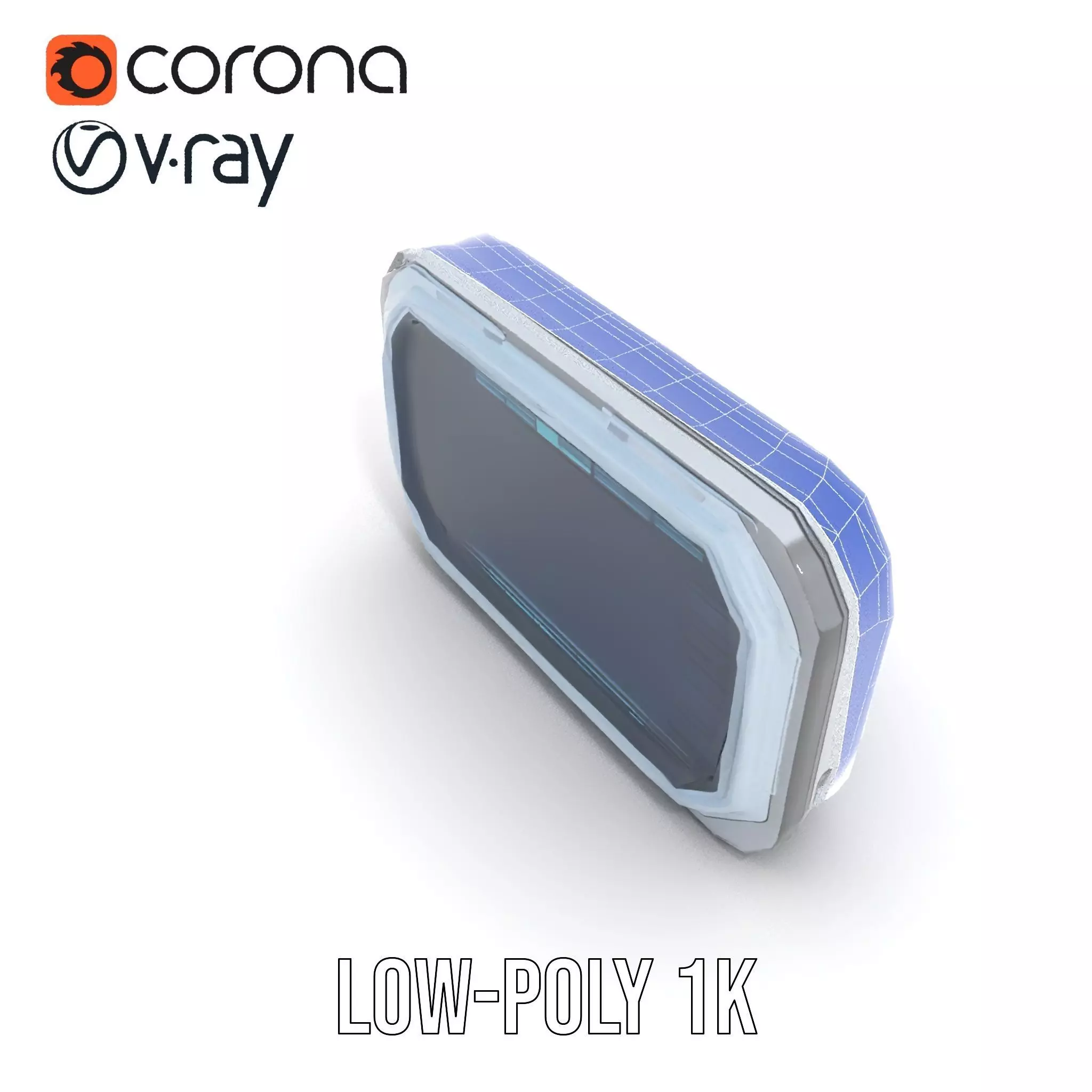 Futuristic Control Panel Display Model Pack Low-poly 3D model_13