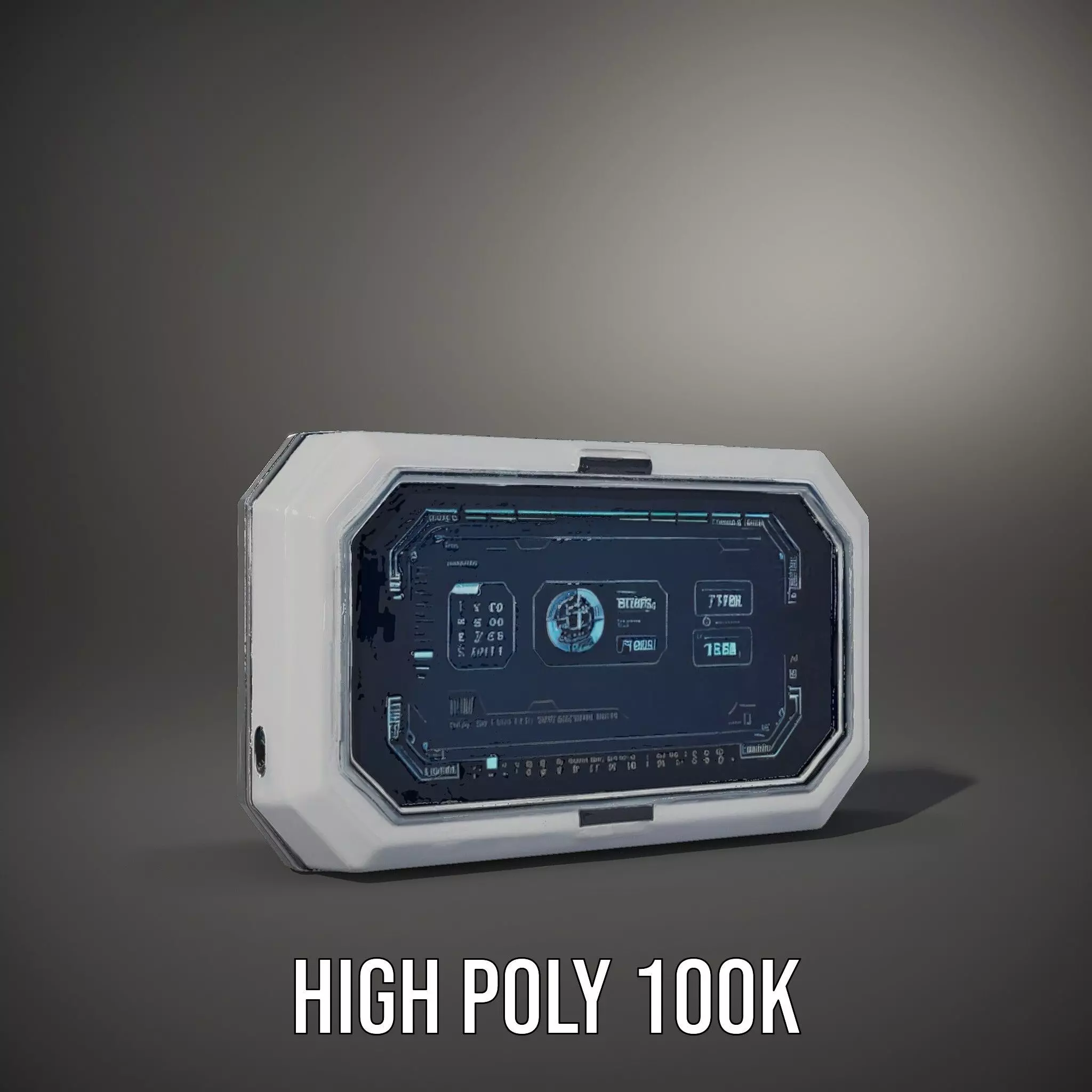 Futuristic Control Panel Display Model Pack Low-poly 3D model_9