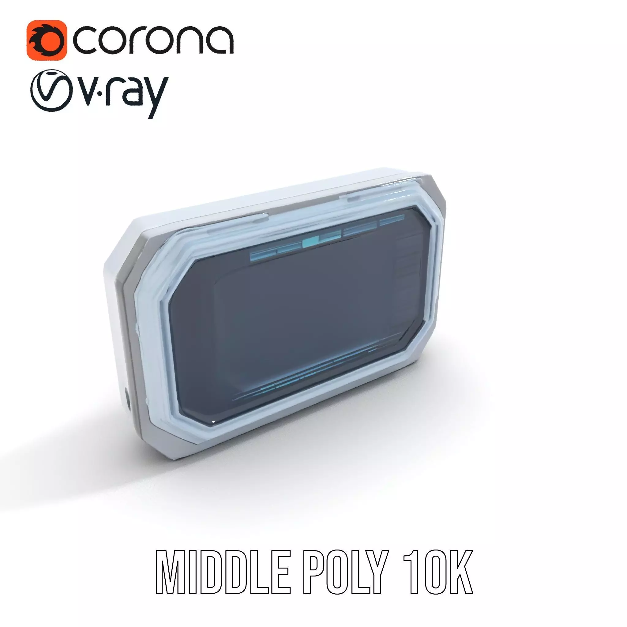 Futuristic Control Panel Display Model Pack Low-poly 3D model_6