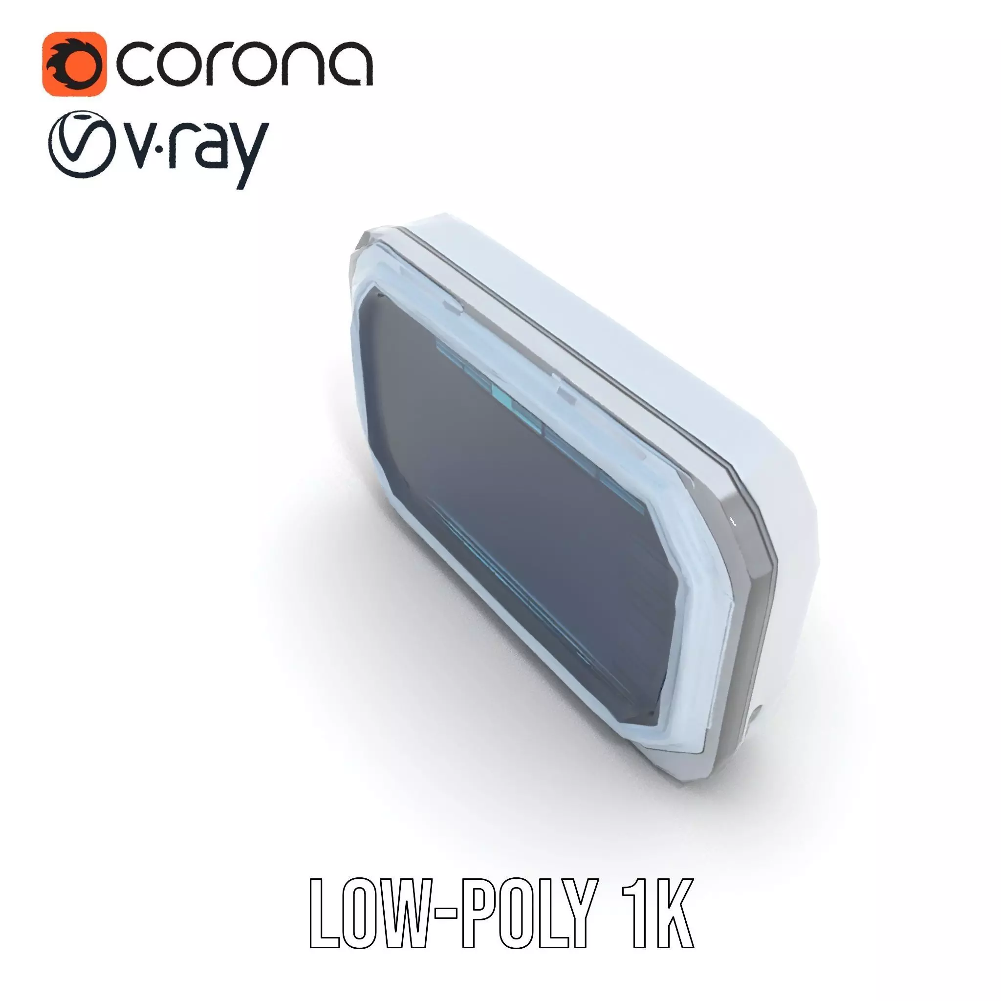 Futuristic Control Panel Display Model Pack Low-poly 3D model_10