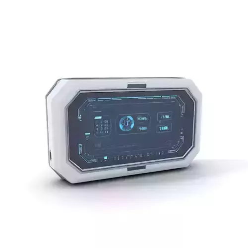 Futuristic Control Panel Display Model Pack Low-poly 3D model