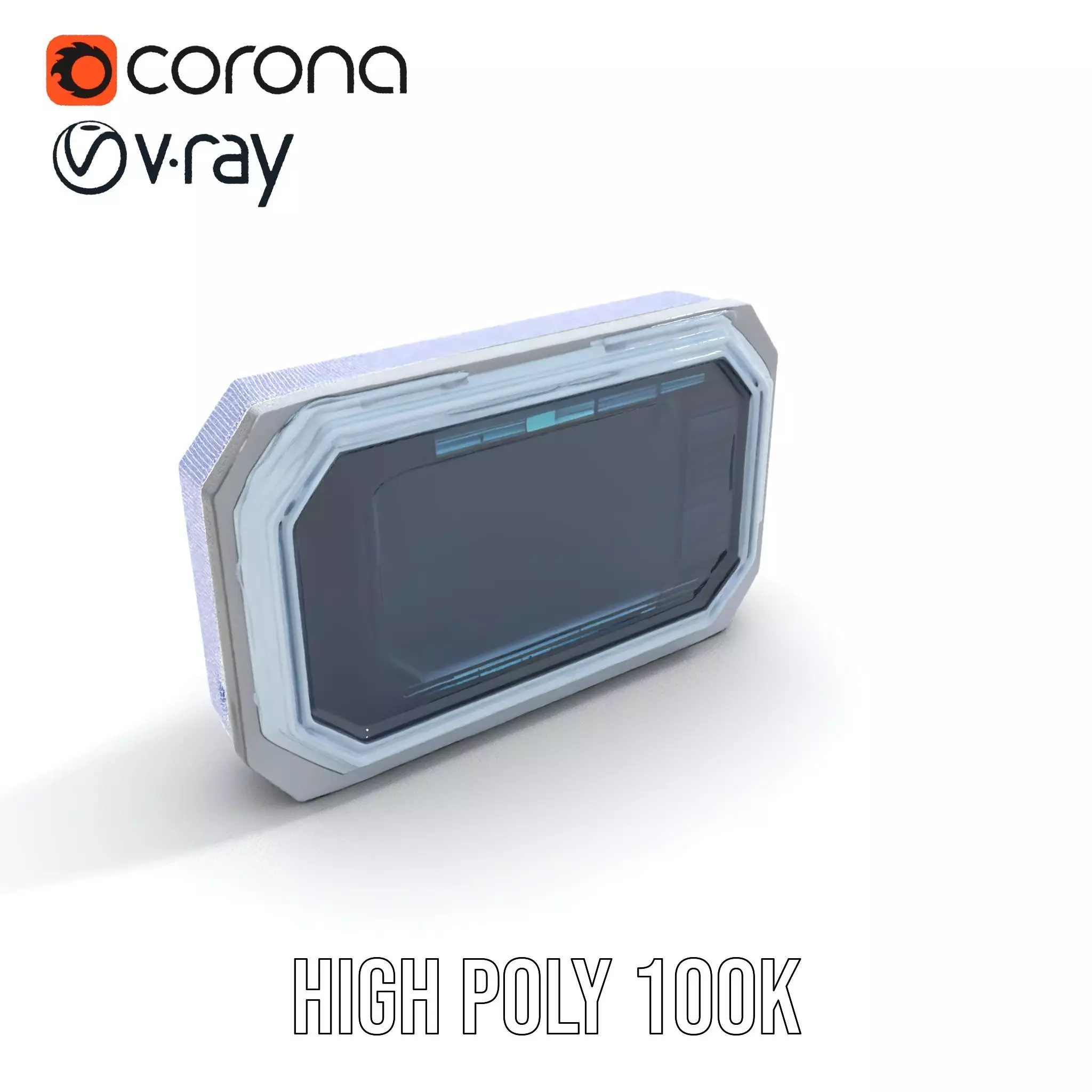 Futuristic Control Panel Display Model Pack Low-poly 3D model_21