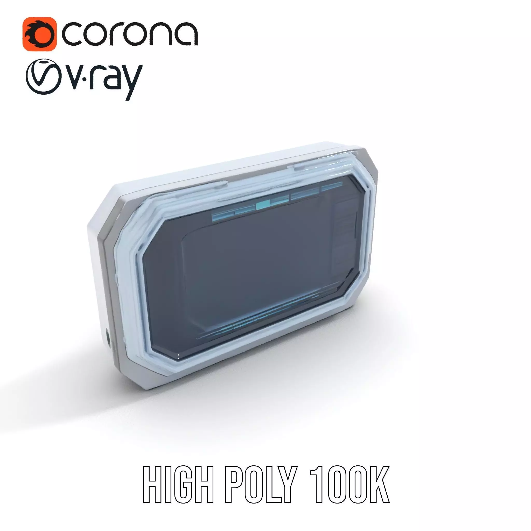 Futuristic Control Panel Display Model Pack Low-poly 3D model_24