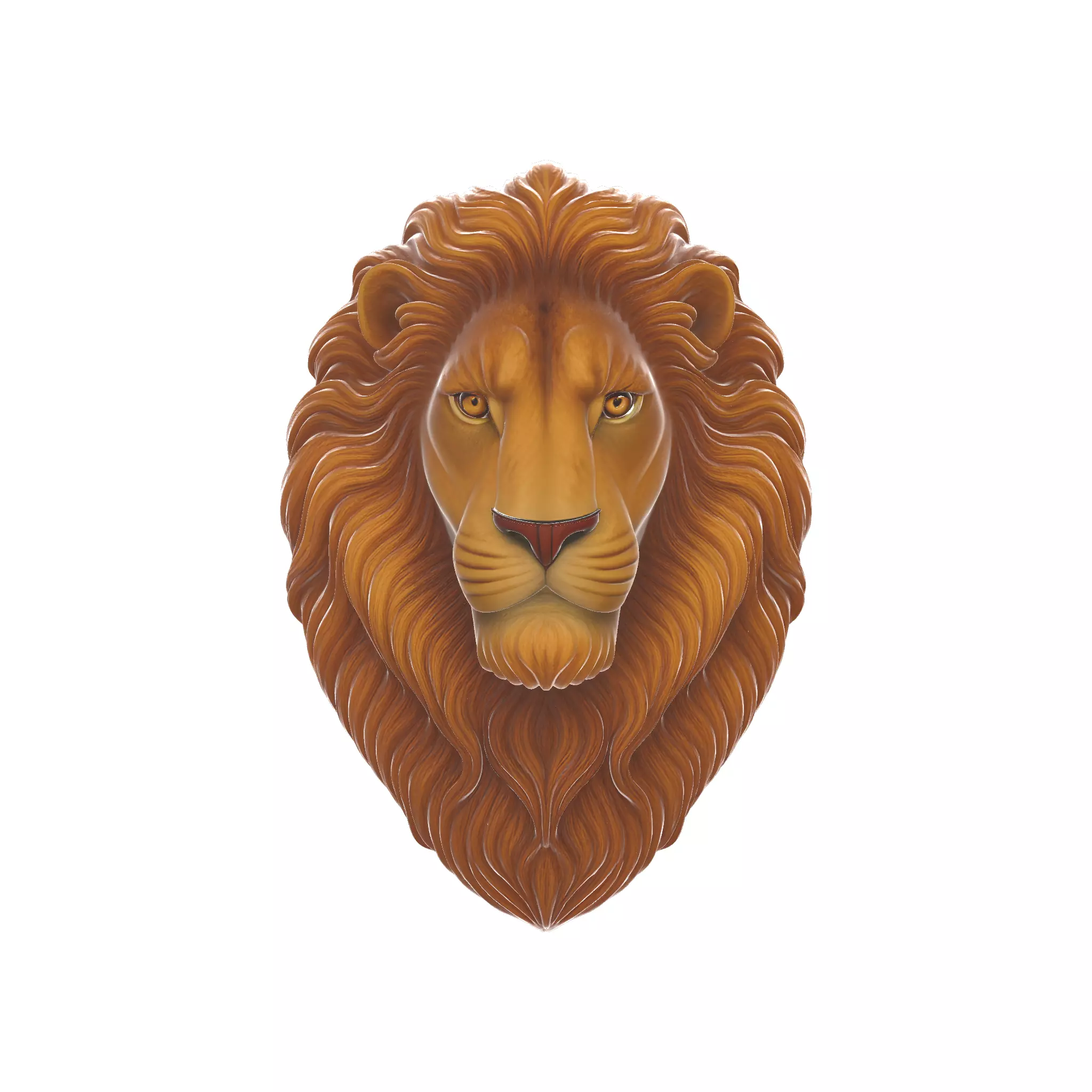 Majestic Lion Head Wall Sculpture Regal King of Beasts 3D print model