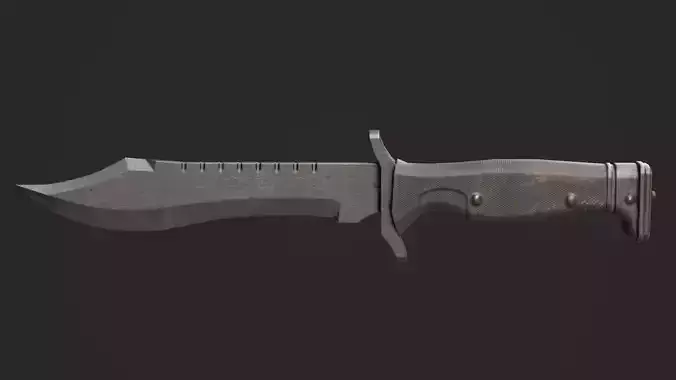 Bowie Knife Game Ready Model