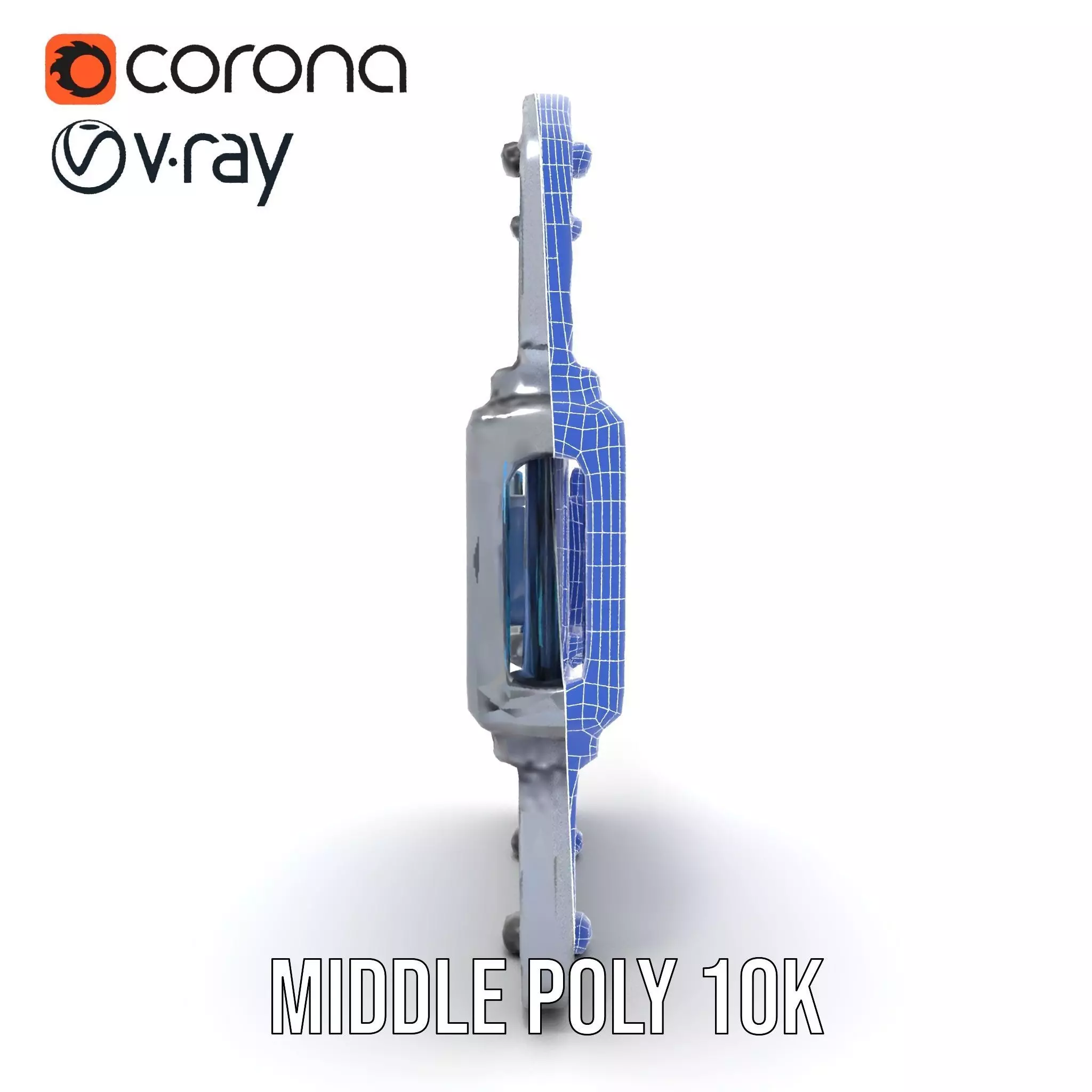 Futuristic SciFi Door Model Pack with Blue Glow Low-poly 3D model_30