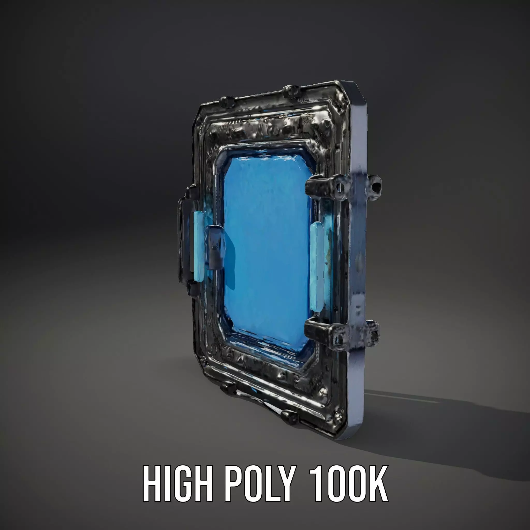 Futuristic SciFi Door Model Pack with Blue Glow Low-poly 3D model_24