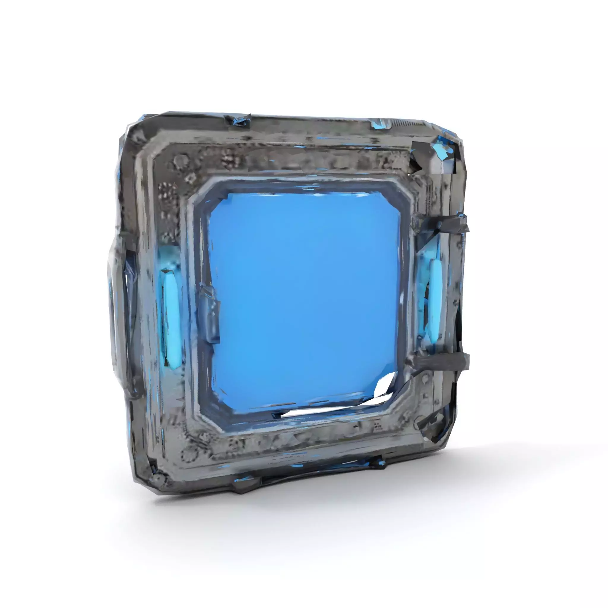 Futuristic SciFi Door Model Pack with Blue Glow Low-poly 3D model_8