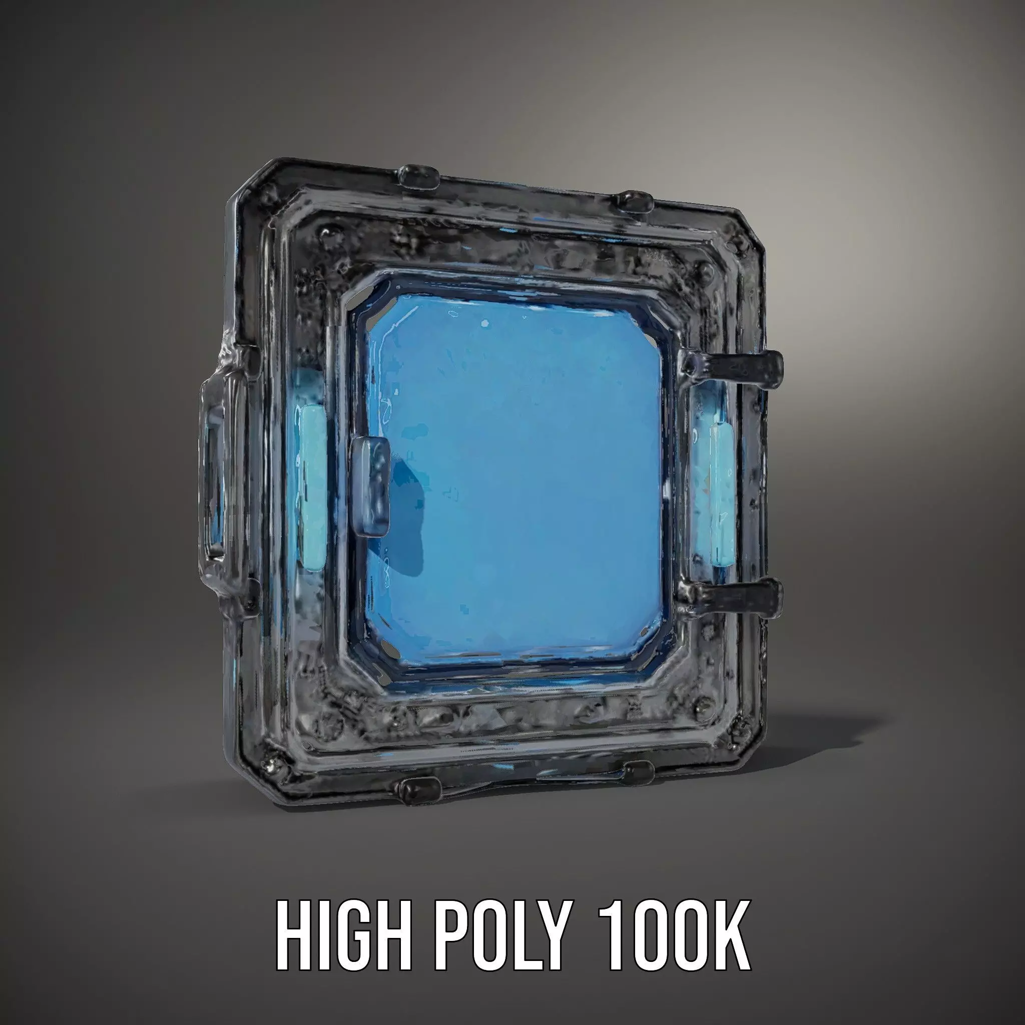 Futuristic SciFi Door Model Pack with Blue Glow Low-poly 3D model_21